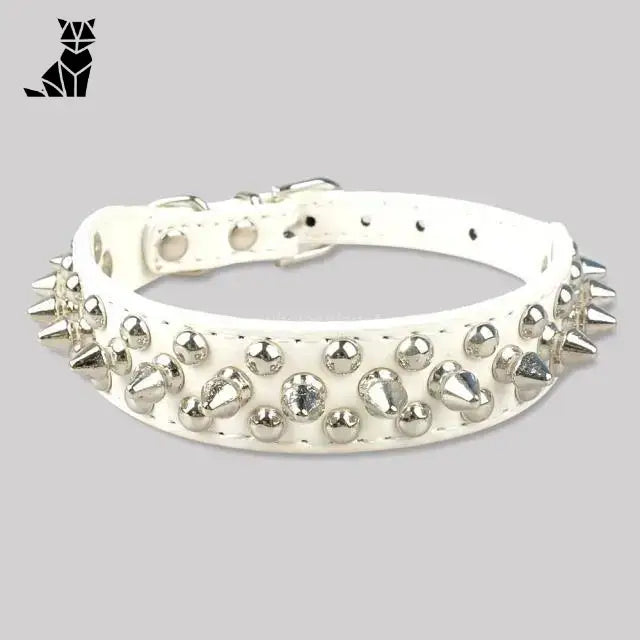 Collier Chien Clouté Ajustable - Taille Moyenne - élégance
