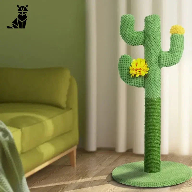 Arbre à chat Cactus : Arbre à chat avec fleur en sisal de haute qualité