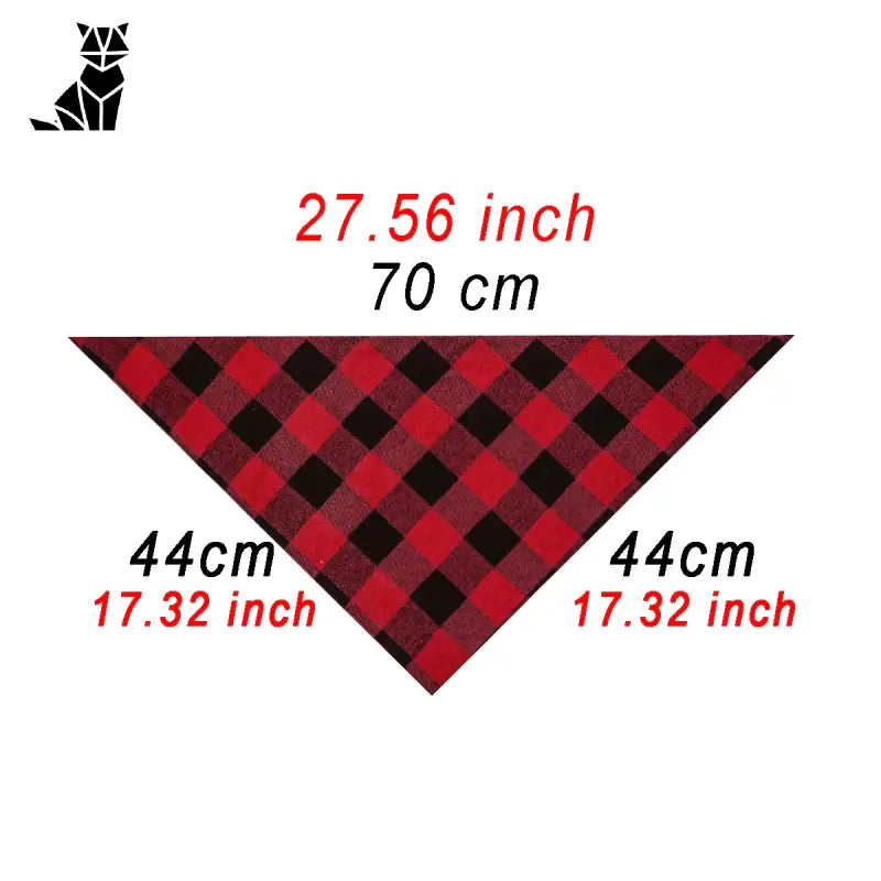 Chien noir et blanc portant un bandana à carreaux rouges et noirs, Bandana pour chien unique : Confort et style