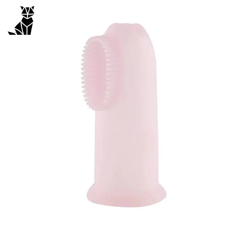 Brosse à dents super douce pour chiens et chats : Hygiène bucco-dentaire - Brosse à dents en plastique rose sur fond blanc