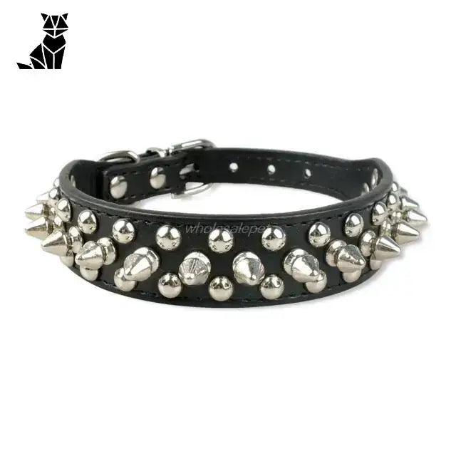 Collier Chien Clouté Ajustable - Taille Moyenne - élégance