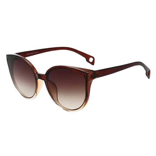 Lunettes De Soleil Chic Oeil De Chat: Tendance Parfaite à Porter! Marron Transparent Background