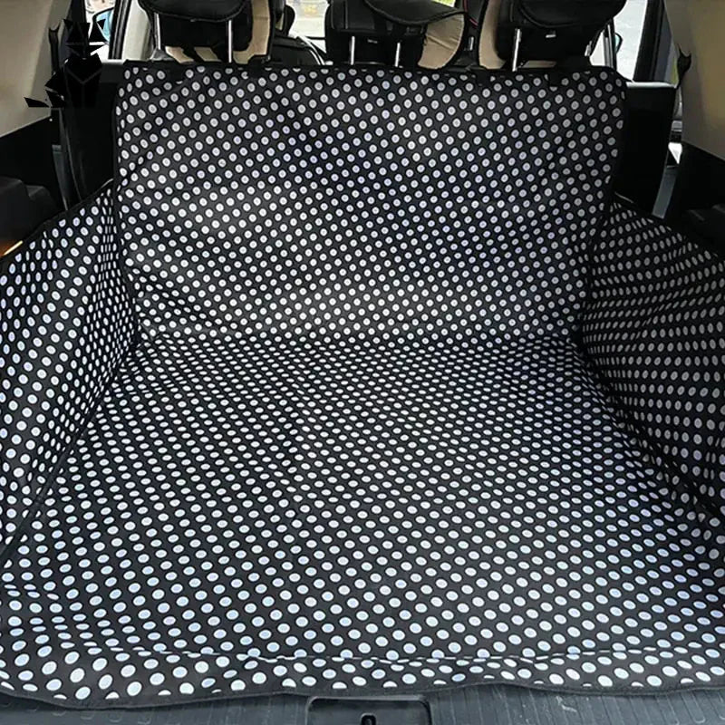 Housse de siège pour chien en tissu Oxford - Design à pois, protection optimale du siège de la voiture