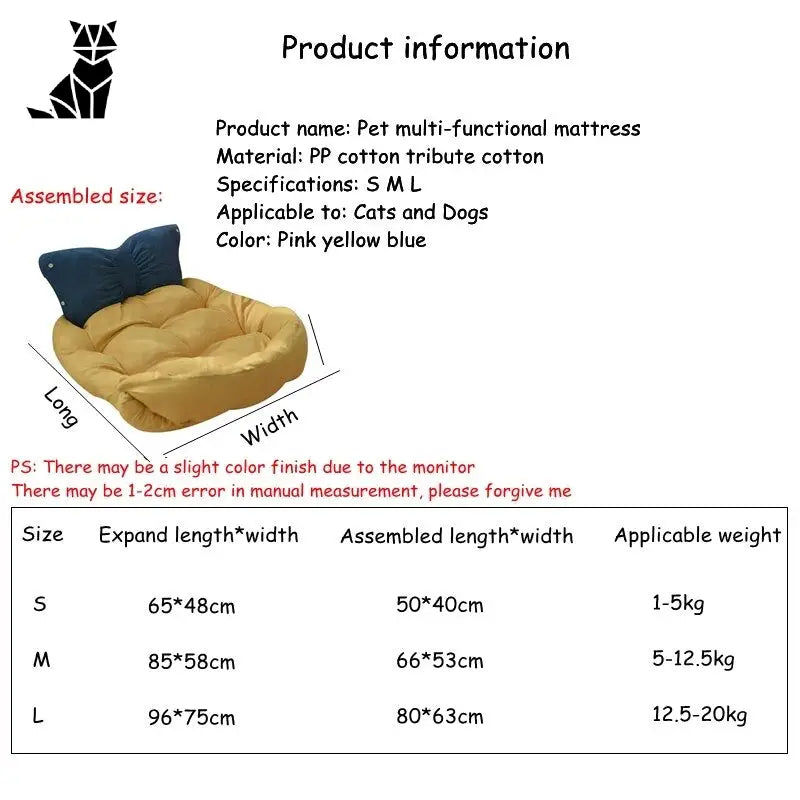 Gros plan sur le nid de confort multifonctions pour chiens avec un oreiller sur un lit douillet