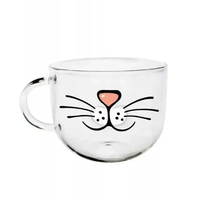 Mug Chat Transparent: Réveillez Vos Matins Avec Charme Et Joie! 540ml