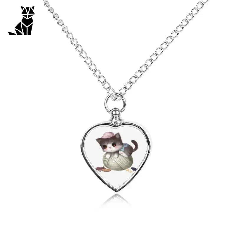 Petit rat dans un médaillon en forme de cœur, pendentif personnalisé pour un souvenir tangible