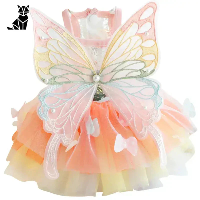 Robe de princesse pour chiens : tenue d’été luxueuse avec détails papillon dans le dos - Robe élégante pour animaux de compagnie